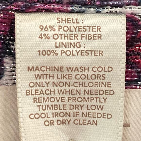 Loft Dark Floral Metallic Pleated Skater Skirt Sz 4 Dark Cottage Fairy Grunge - Picture 5 of 6